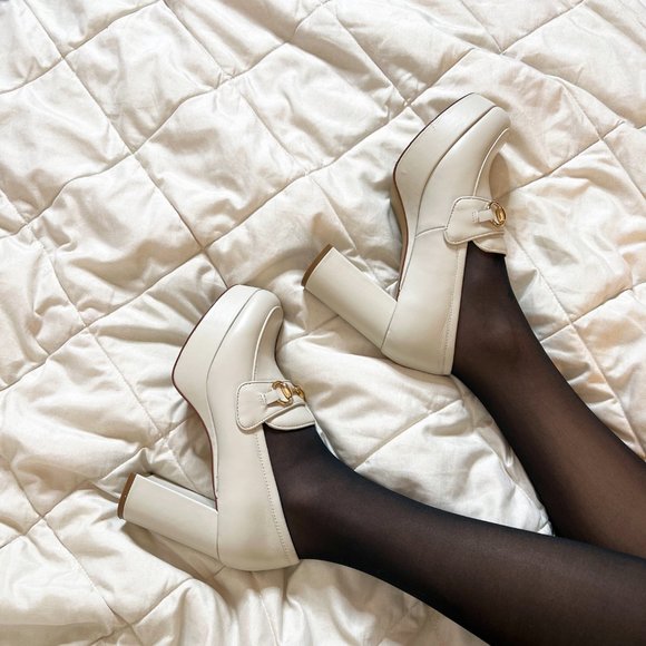 Steve Madden Cinderella White Leather Slip On Loafers 7.5 - Picture 5 of 11